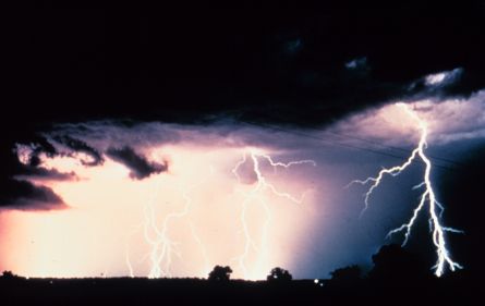 Lightning strike (Image ID: nssl0012, National Severe Storms Laboratory)