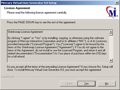 LoadRunner 8.0 license