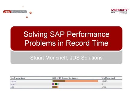 Solving SAP Performance Problems in Record Time