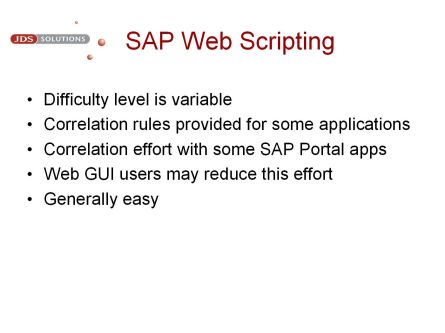 SAP Web Scripting