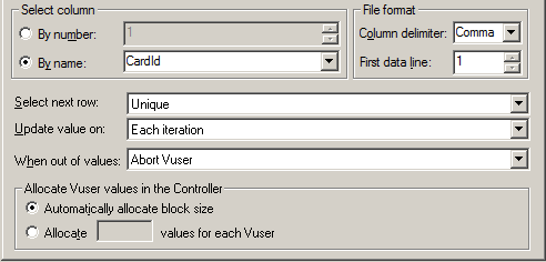 Unique file parameter options