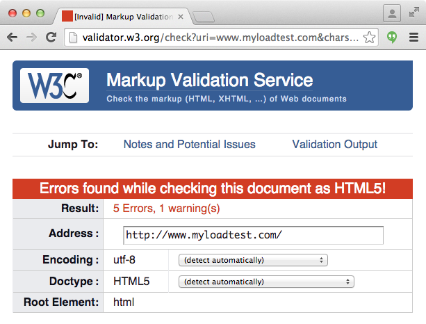 W3C HTML Validator